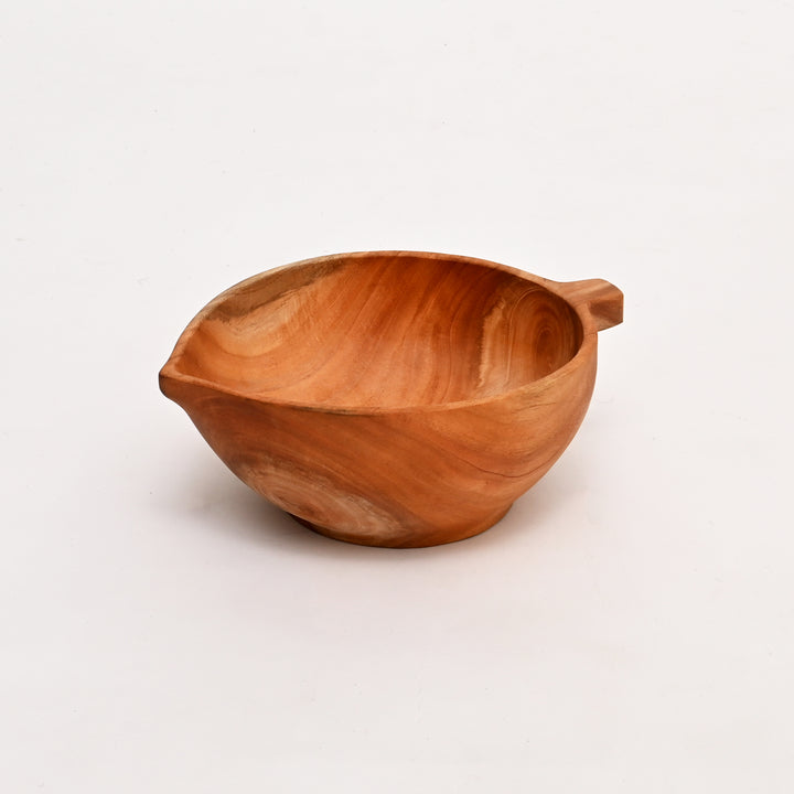 Handcrafted Neem Wood Serving Bowl | Natural Finish