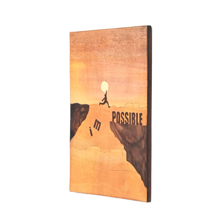 "I'm Possible" Inspiring Wood Inlay Wall Art
