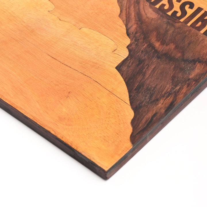 "I'm Possible" Inspiring Wood Inlay Wall Art