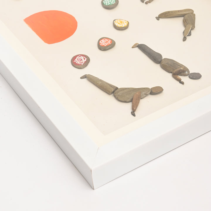 Handcrafted Stone & Pebble Art – Nature-Inspired Mixed Media Wall Décor