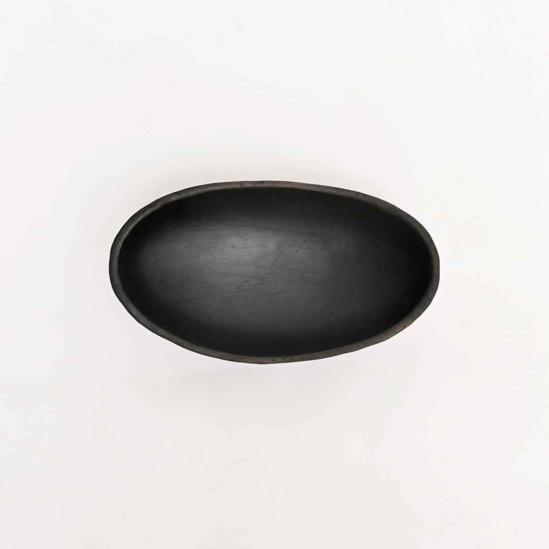 Handmade Black Terracotta Serving Bowl
