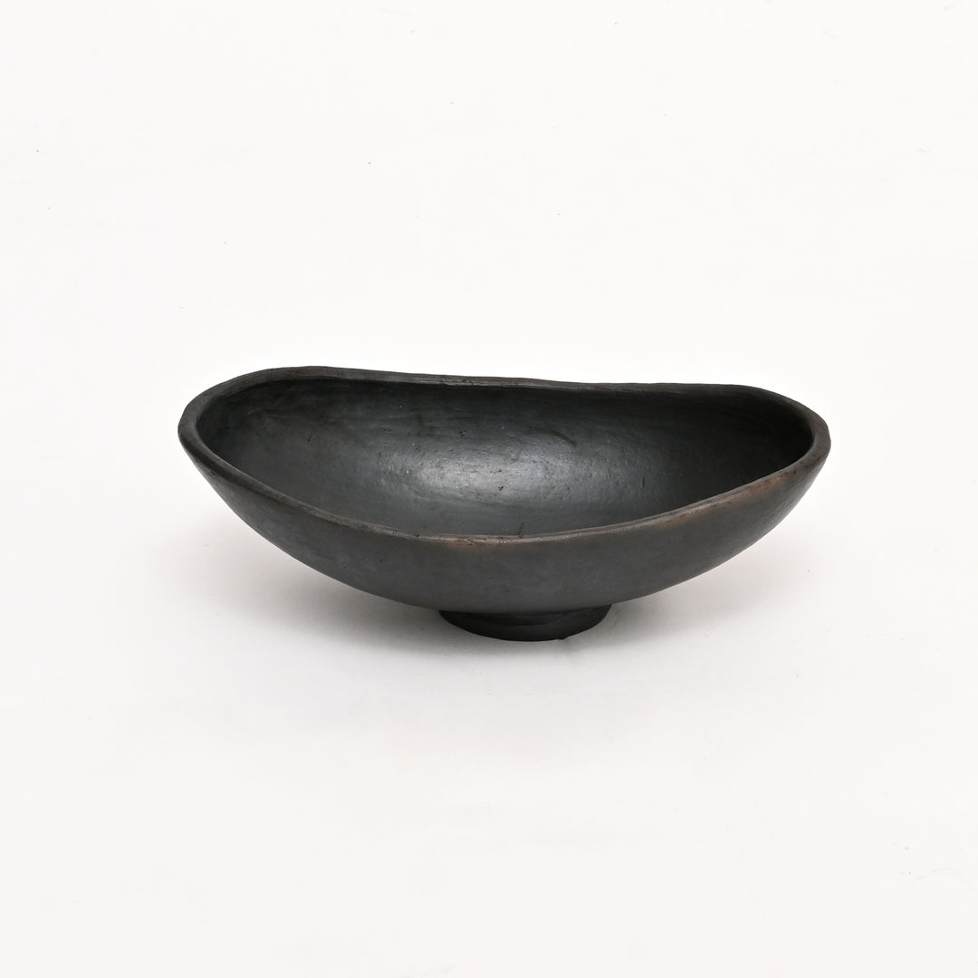 Handmade Black Terracotta Serving Bowl