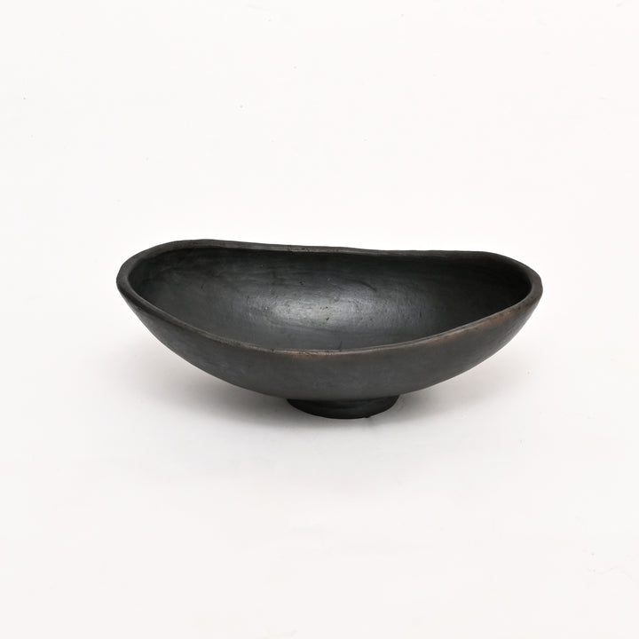 Handmade Black Terracotta Serving Bowl