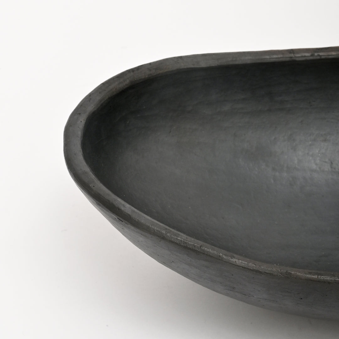 Handmade Black Terracotta Serving Bowl