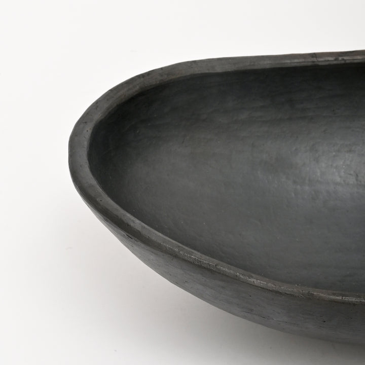 Handmade Black Terracotta Serving Bowl