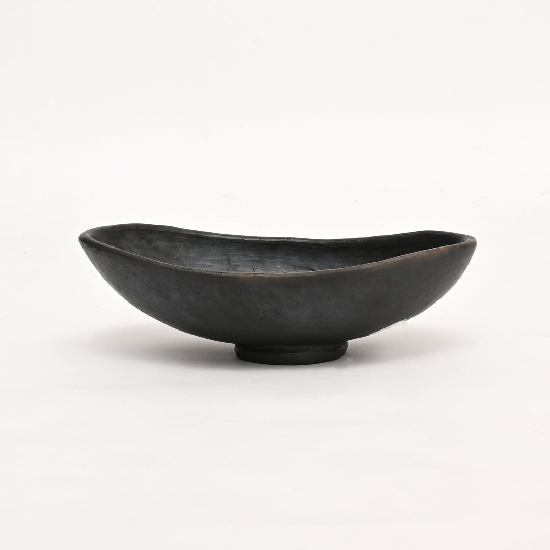 Handmade Black Terracotta Serving Bowl
