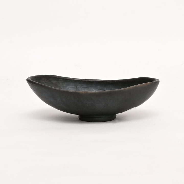 Handmade Black Terracotta Serving Bowl