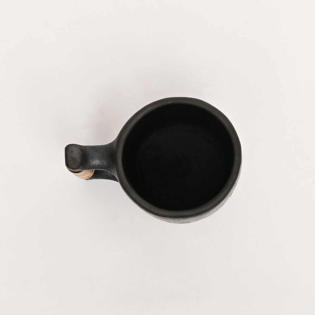 Handcrafted Stone Coffee Mug - Black, Rustic