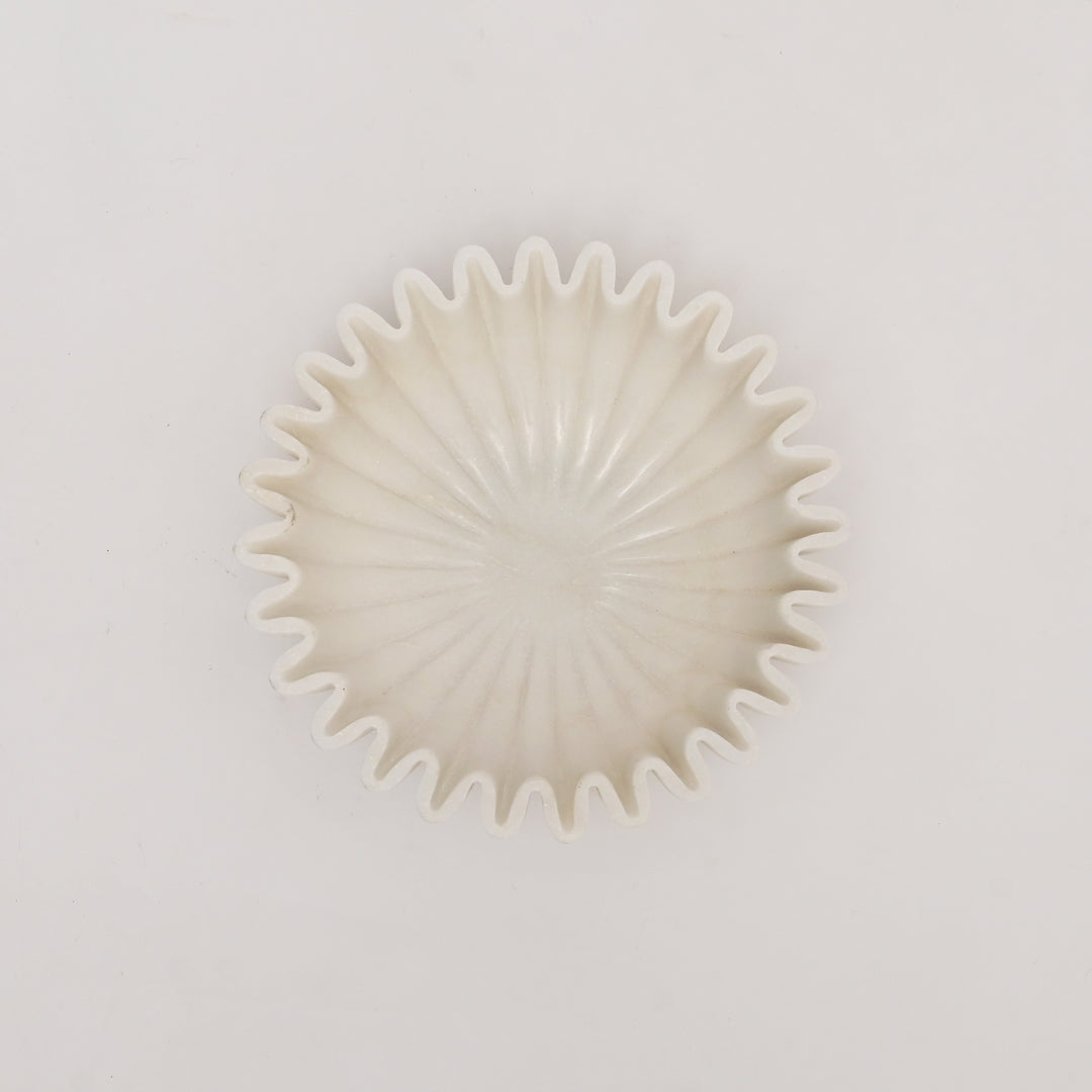 Handcrafted Marble Decorative Urli Bowl | White