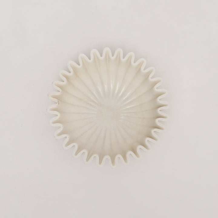 Handcrafted Marble Decorative Urli Bowl | White