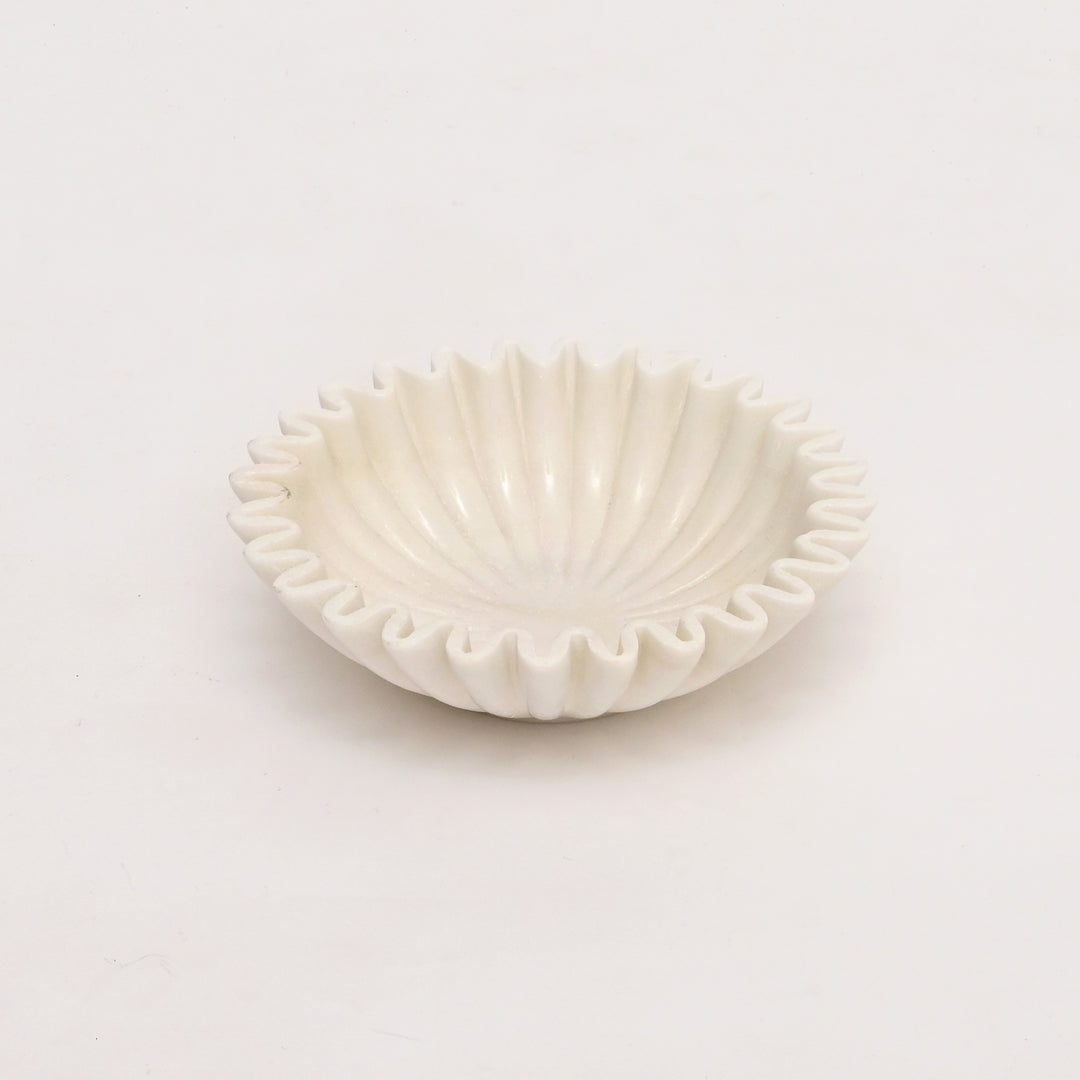 Handcrafted Marble Decorative Urli Bowl | White