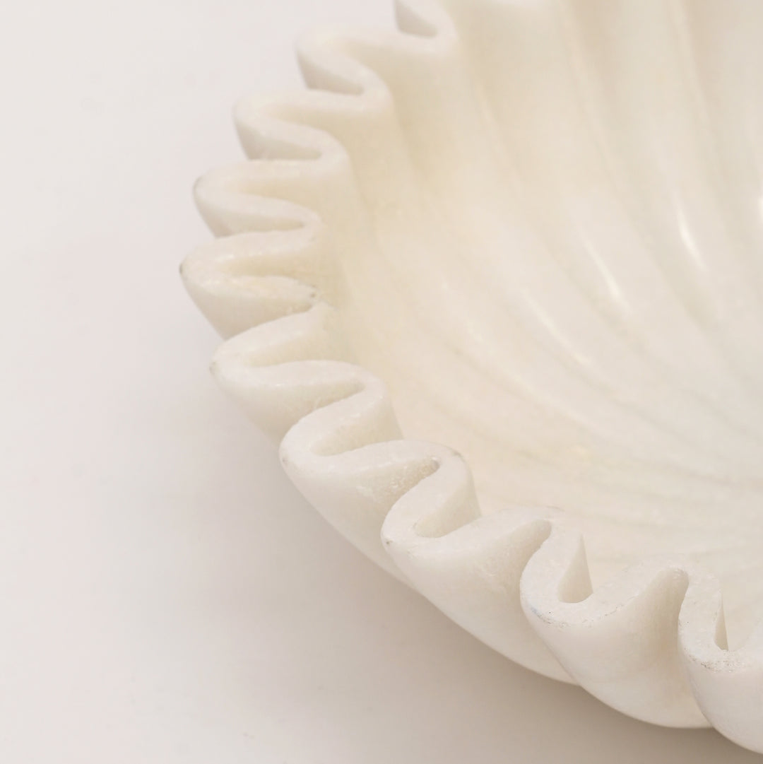 Handcrafted Marble Decorative Urli Bowl | White