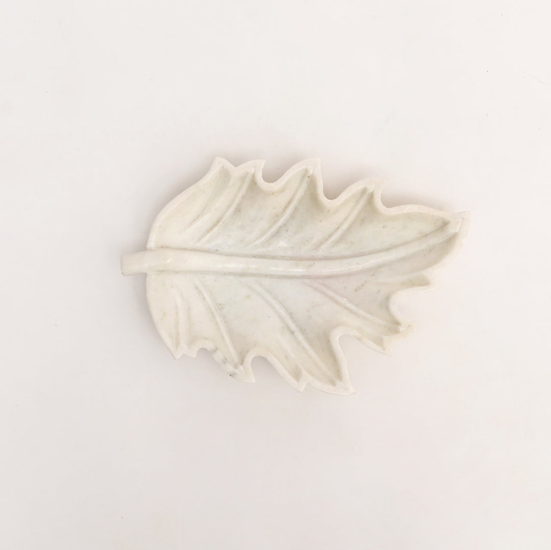 Handcrafted Marble Urli Leaf Tray