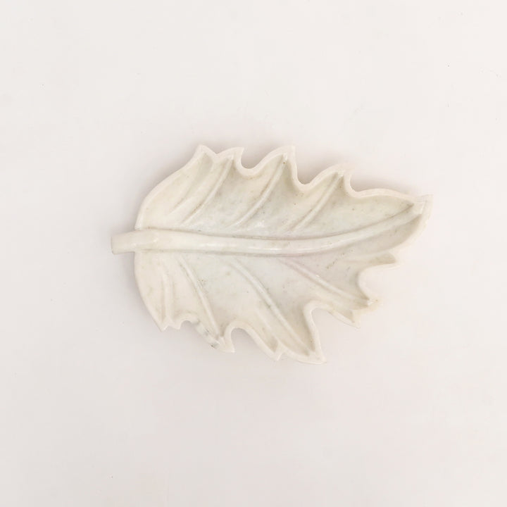 Handcrafted Marble Urli Leaf Tray