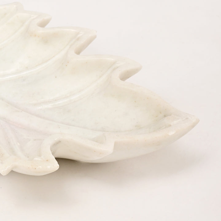 Handcrafted Marble Urli Leaf Tray