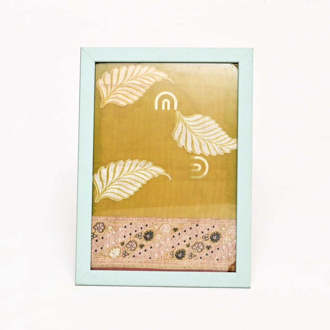 Framed Handloom Organza Textile Art from Ramnagar