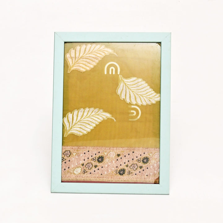 Framed Handloom Organza Textile Art from Ramnagar