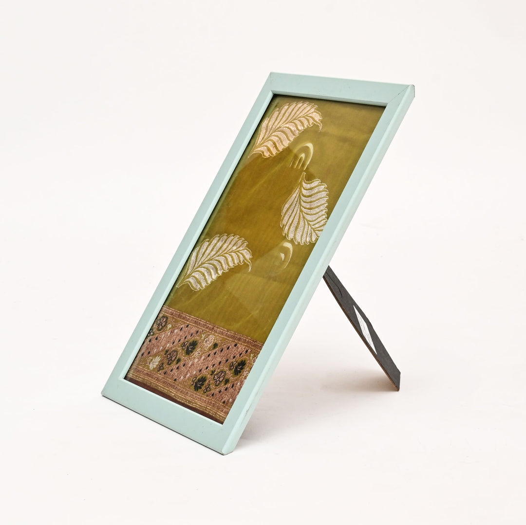 Framed Handloom Organza Textile Art from Ramnagar
