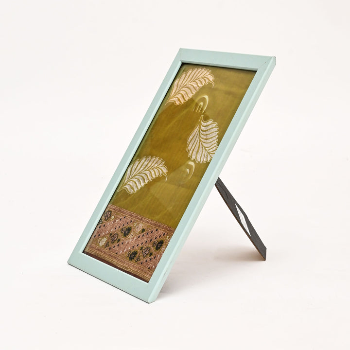 Framed Handloom Organza Textile Art from Ramnagar