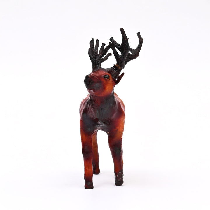 Handcrafted Leather Deer Sculpture (S)