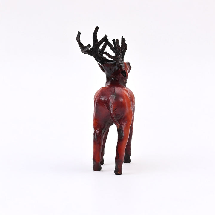 Handcrafted Leather Deer Sculpture (S)