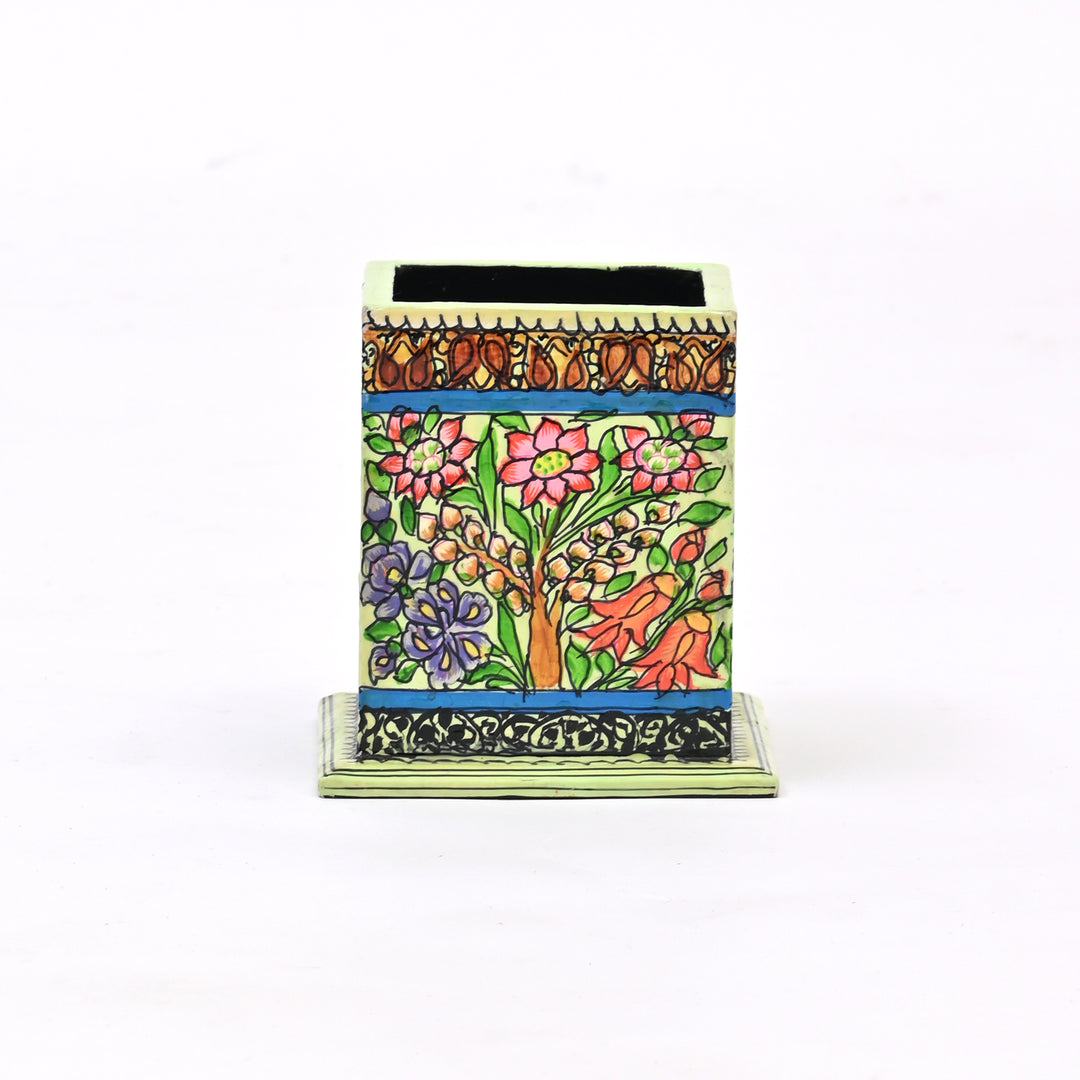 Eco-Friendly Paper Pulp Pen Holder - Sustainable Desk Organizer Office