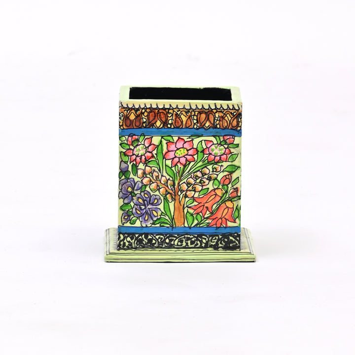 Eco-Friendly Paper Pulp Pen Holder - Sustainable Desk Organizer Office