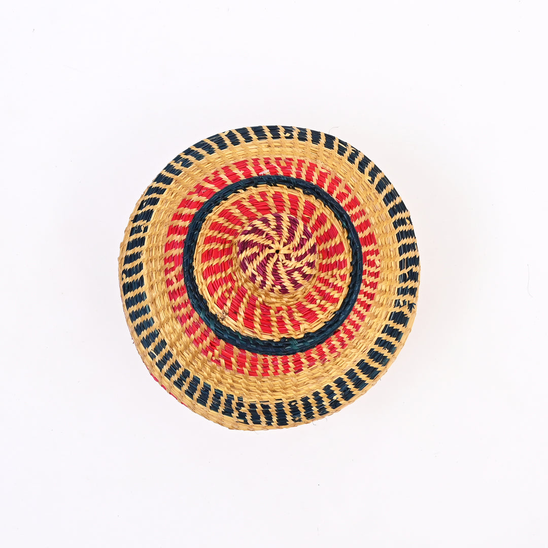 Handwoven Sikki Grass Container