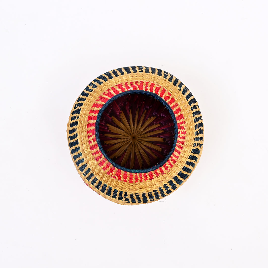 Handwoven Sikki Grass Container