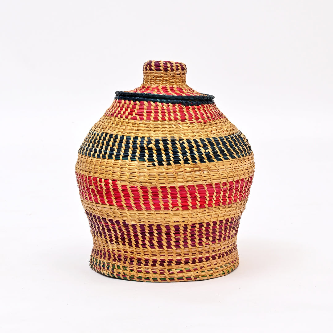 Handwoven Sikki Grass Container