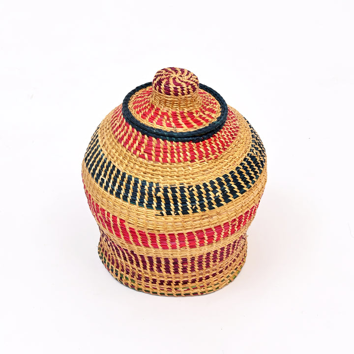 Handwoven Sikki Grass Container