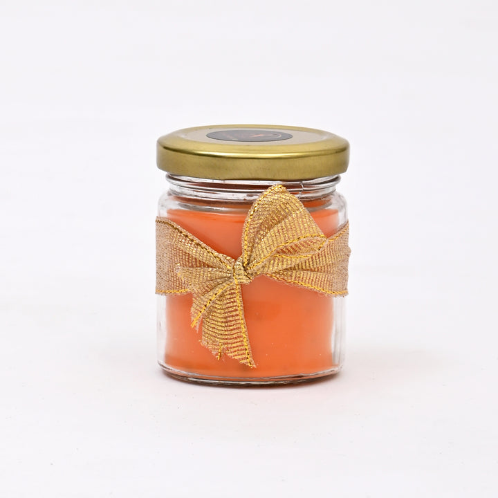 Premium Glass Jar Candle with Gifting Ribbon
