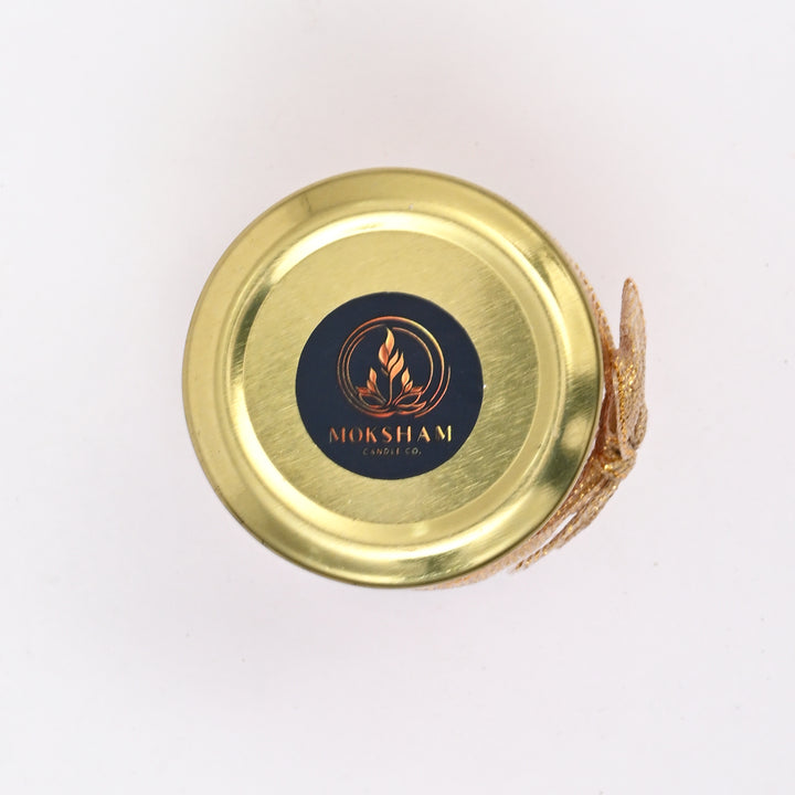 Premium Glass Jar Candle with Gifting Ribbon