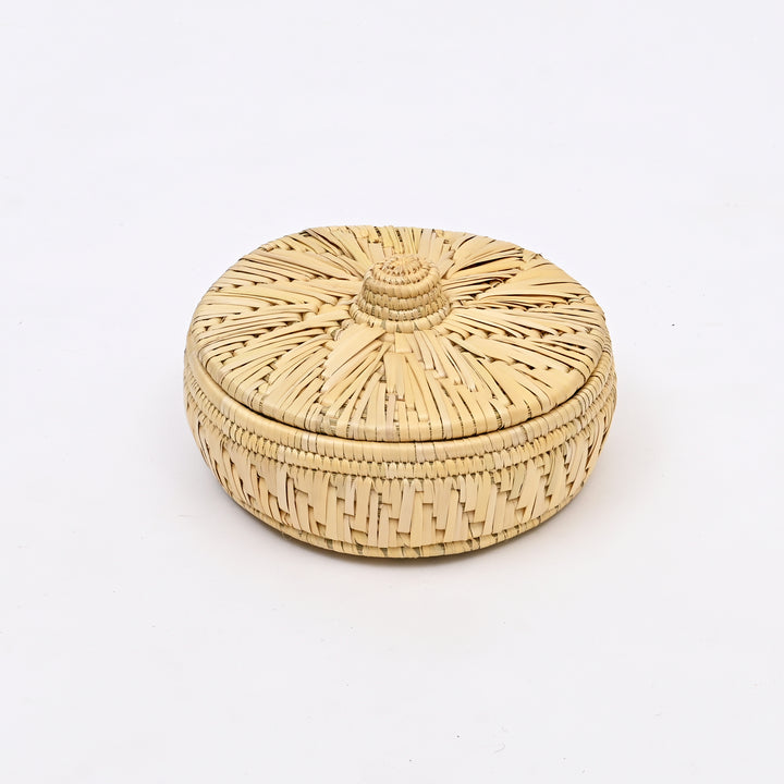 Handwoven Moonj Grass Roti Basket - Natural Kitchenware