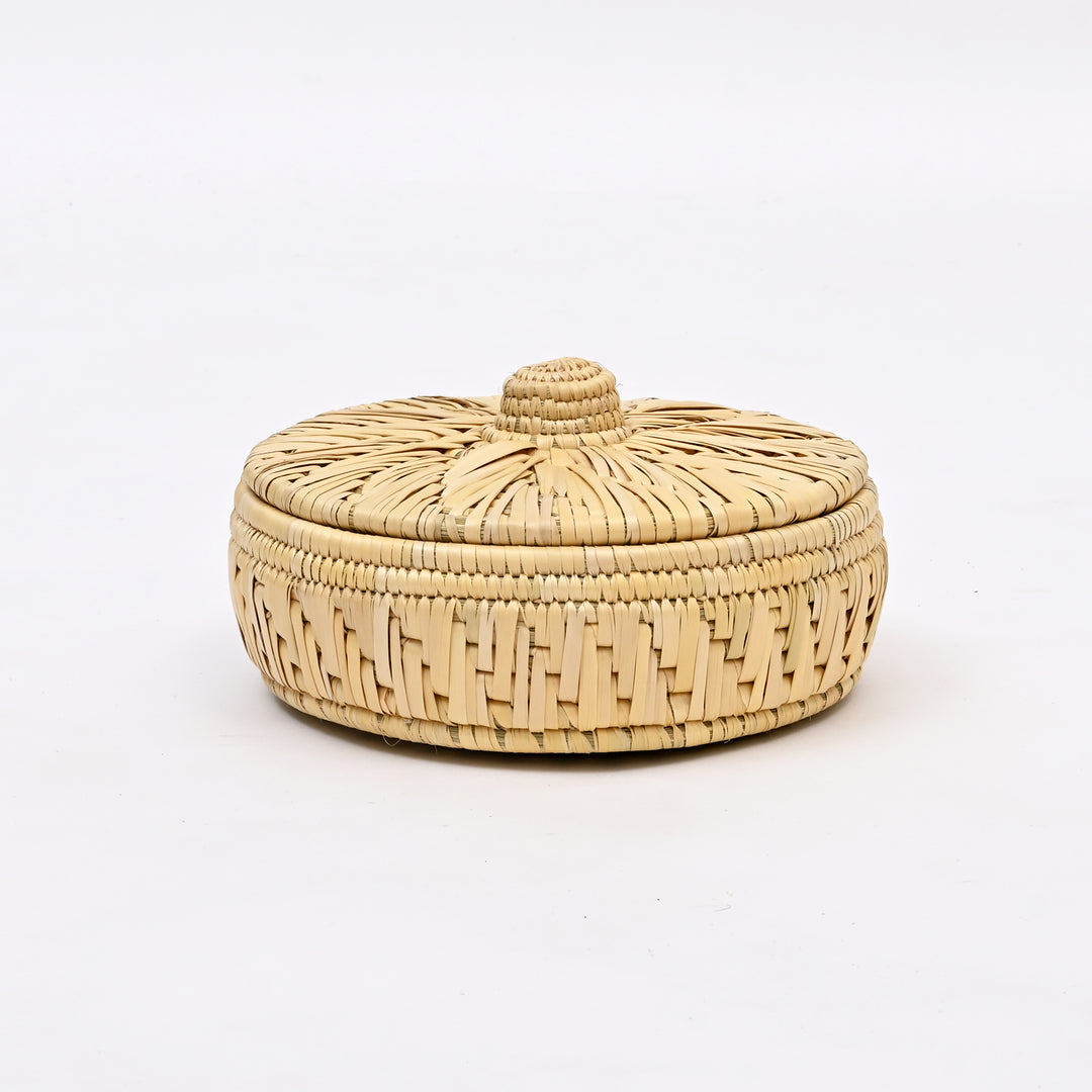 Handwoven Moonj Grass Roti Basket - Natural Kitchenware