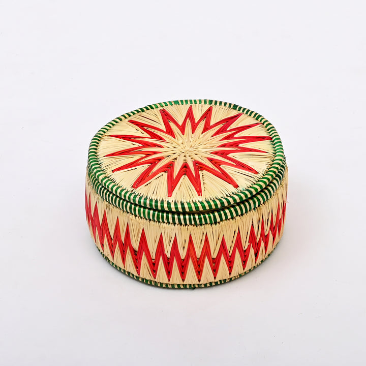 Roti Box – Handcrafted Round Storage Box in Sikki Grass
