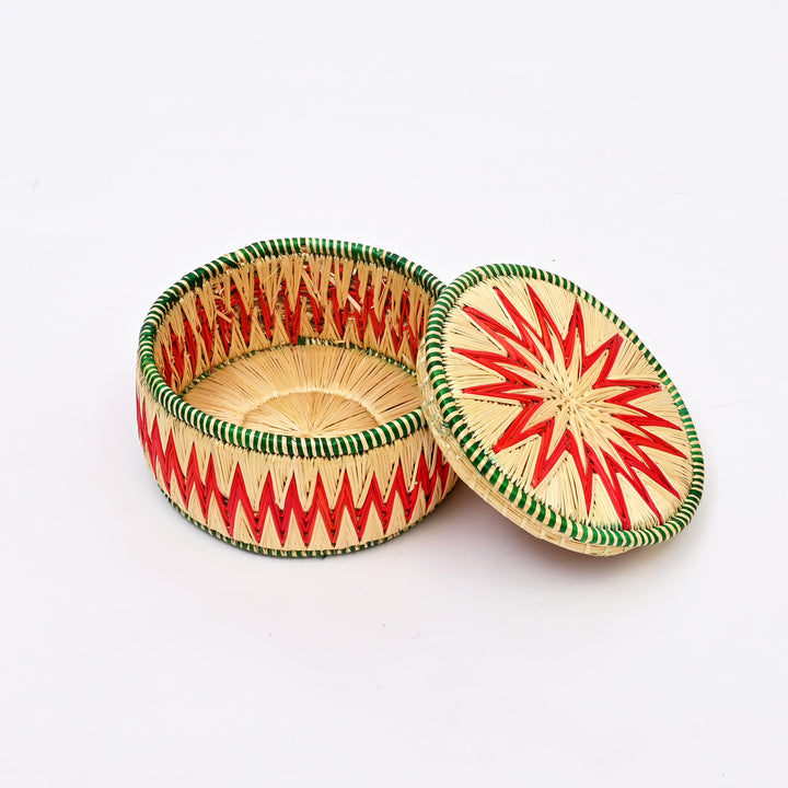 Roti Box – Handcrafted Round Storage Box in Sikki Grass