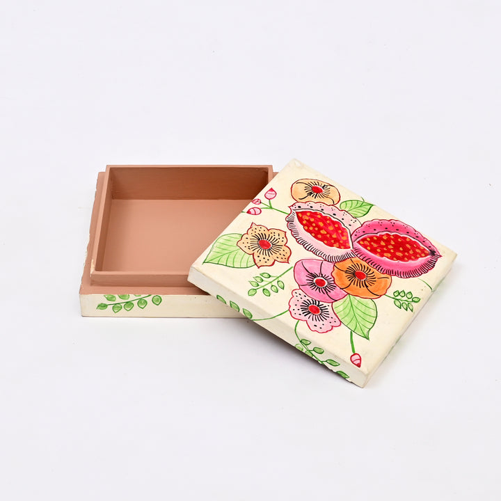 Handcrafted Wooden Flat Box - Animal Art (Set of 2)