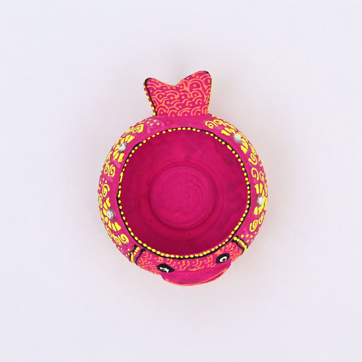 4-Piece Terracotta Animal Diya Set