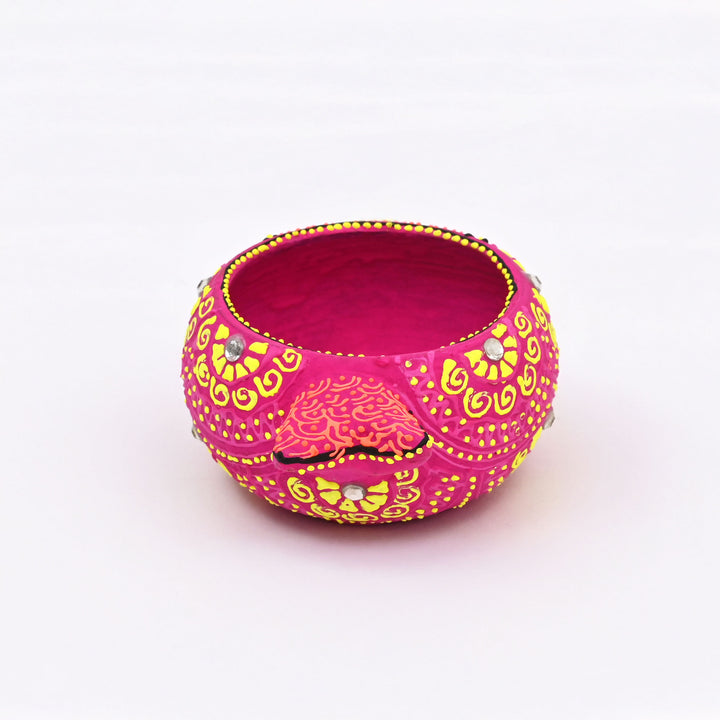 4-Piece Terracotta Animal Diya Set