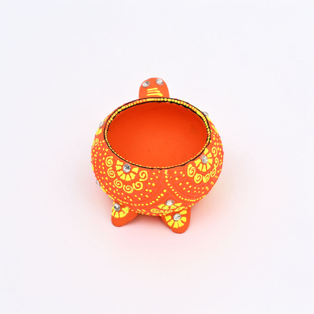 4-Piece Terracotta Animal Diya Set