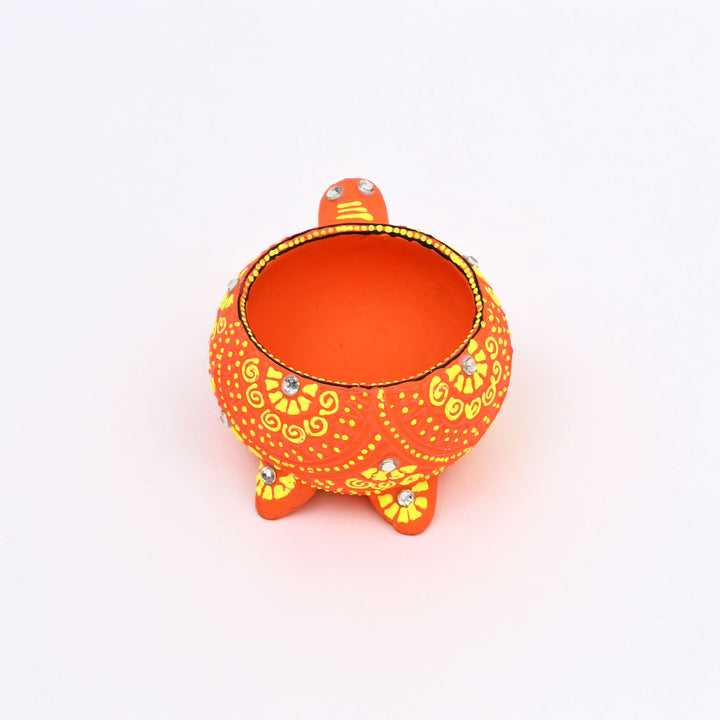 4-Piece Terracotta Animal Diya Set