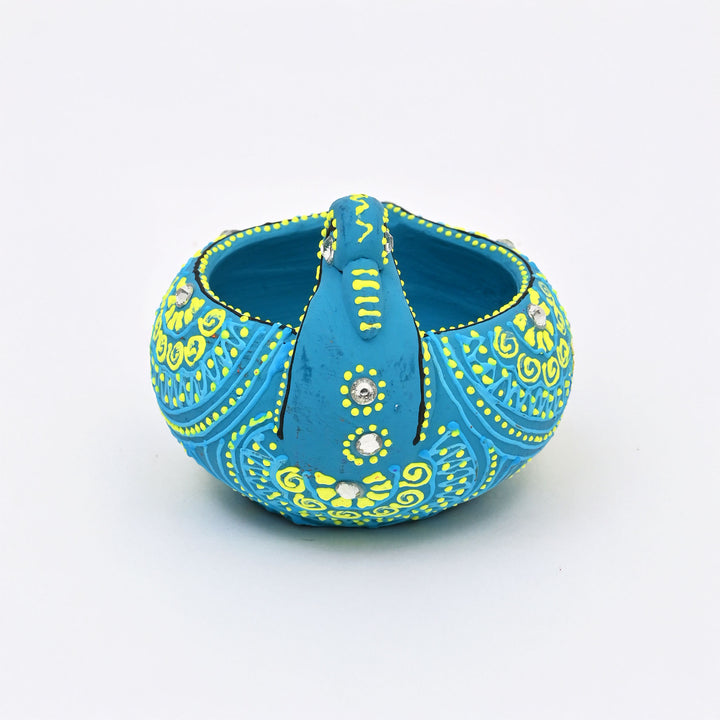 4-Piece Terracotta Animal Diya Set