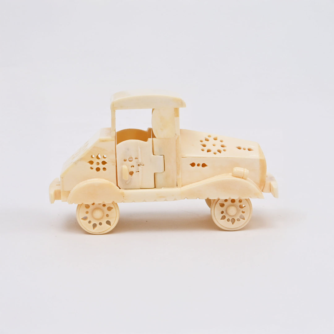 Handcrafted Bone Miniature Car
