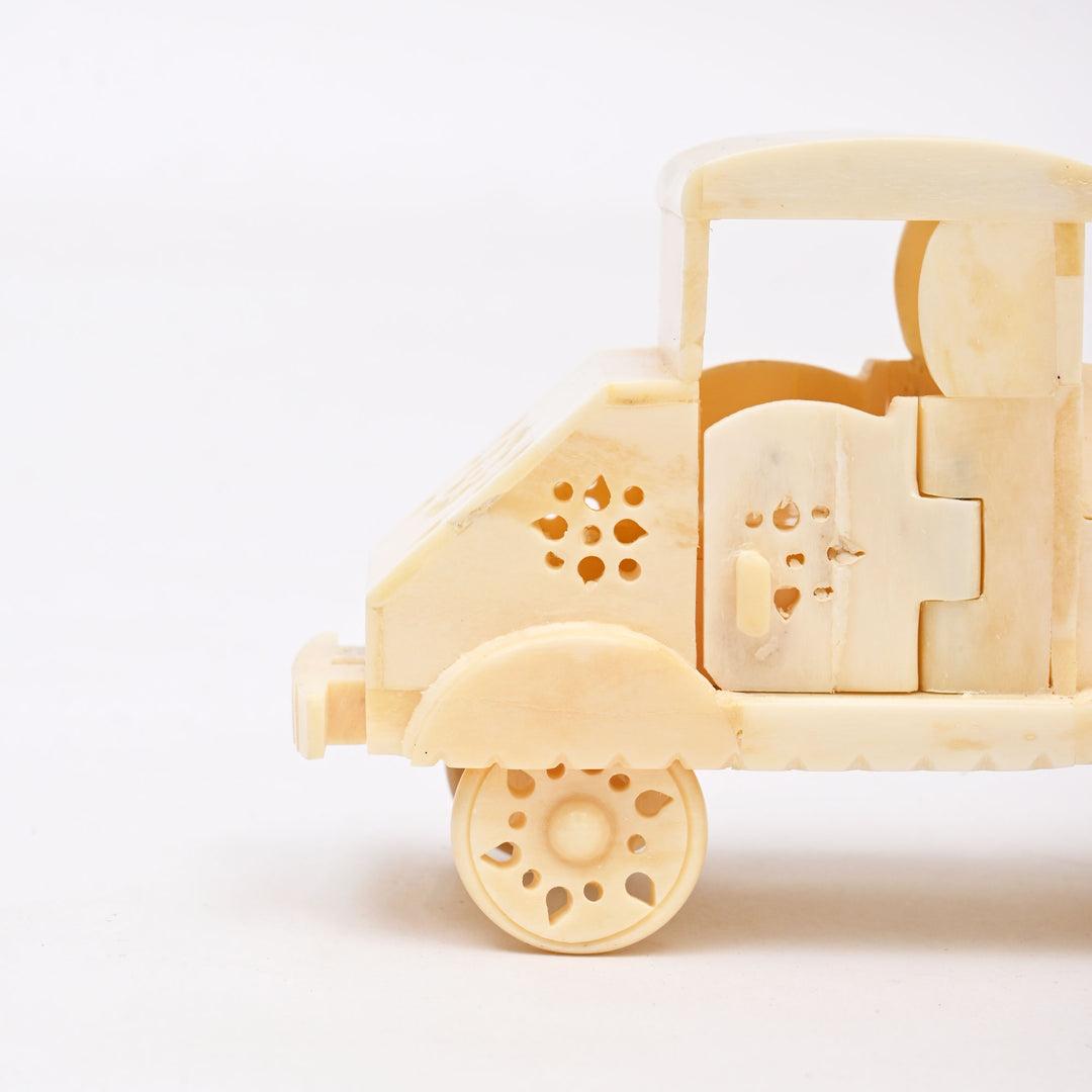 Handcrafted Bone Miniature Car