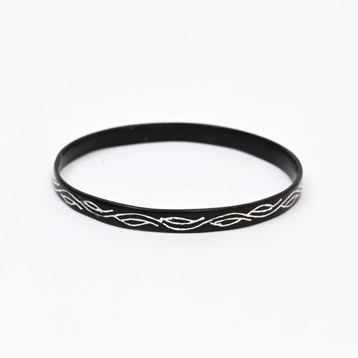 Bangles | Handcrafted Silver Inlay Bangles Inspired by Indian Metal Art