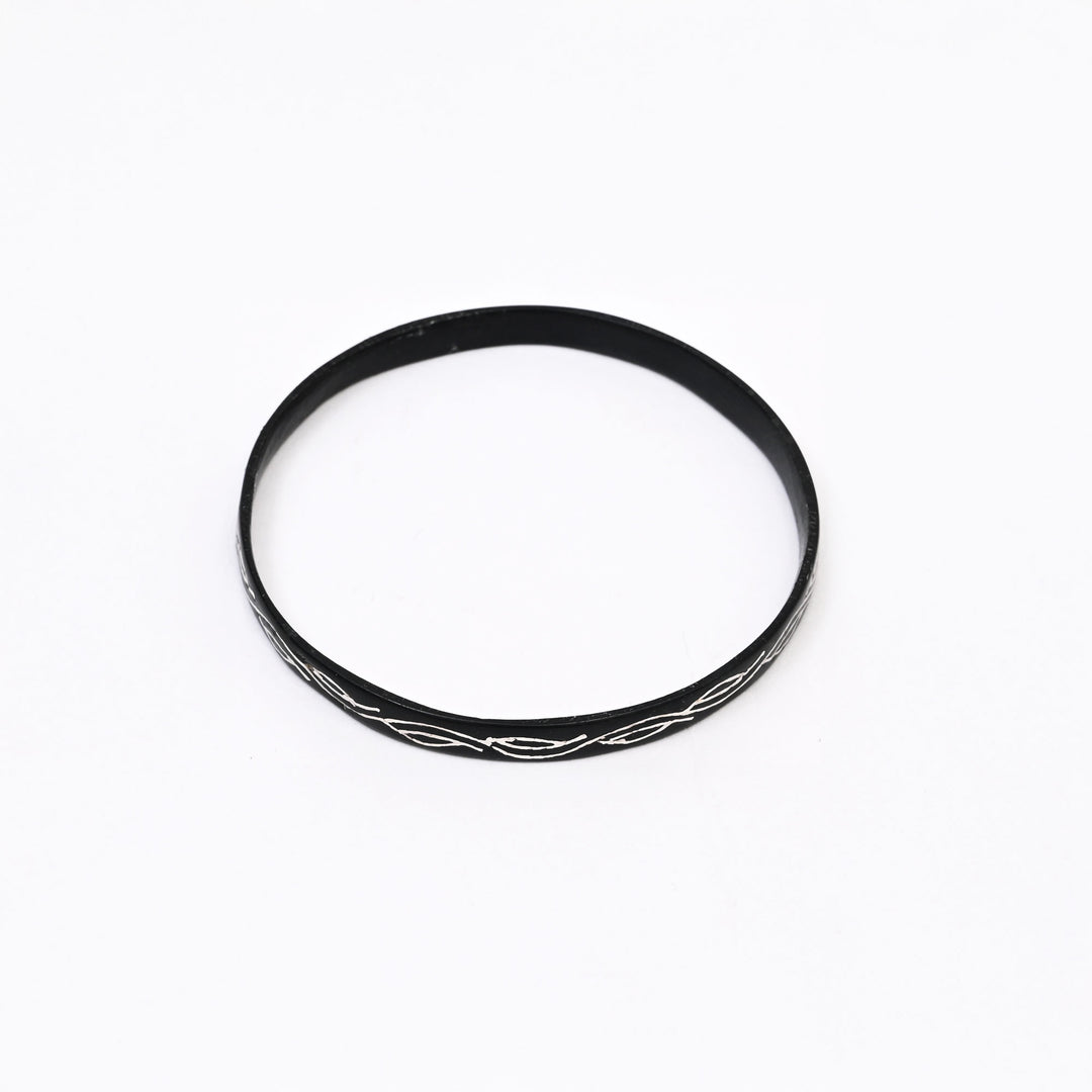 Bangles | Handcrafted Silver Inlay Bangles Inspired by Indian Metal Art