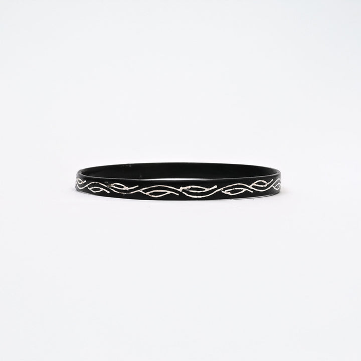 Bangles | Handcrafted Silver Inlay Bangles Inspired by Indian Metal Art