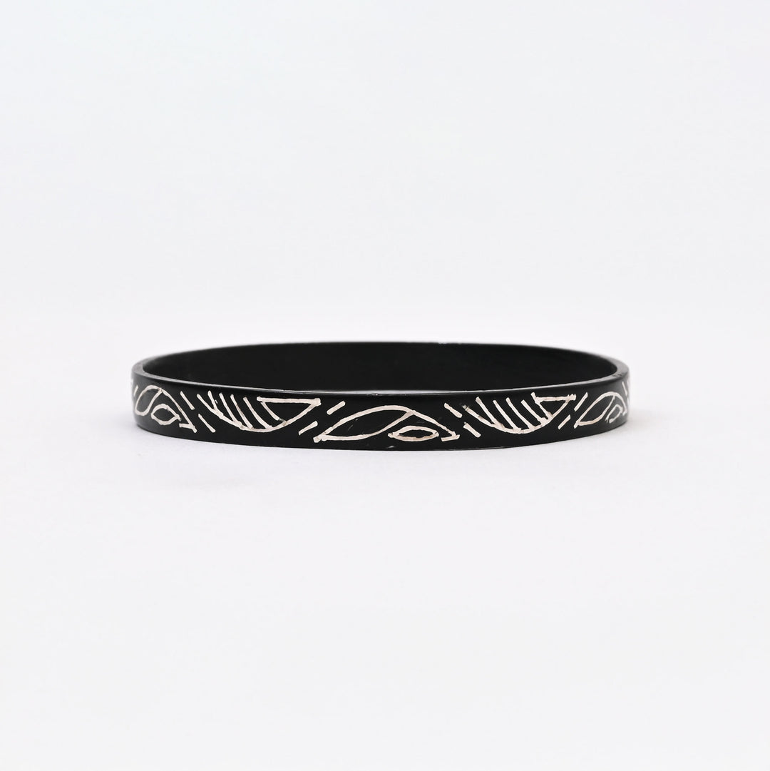 Bangles/Kada | Handcrafted Sculptural Bangles with Silver Inlay