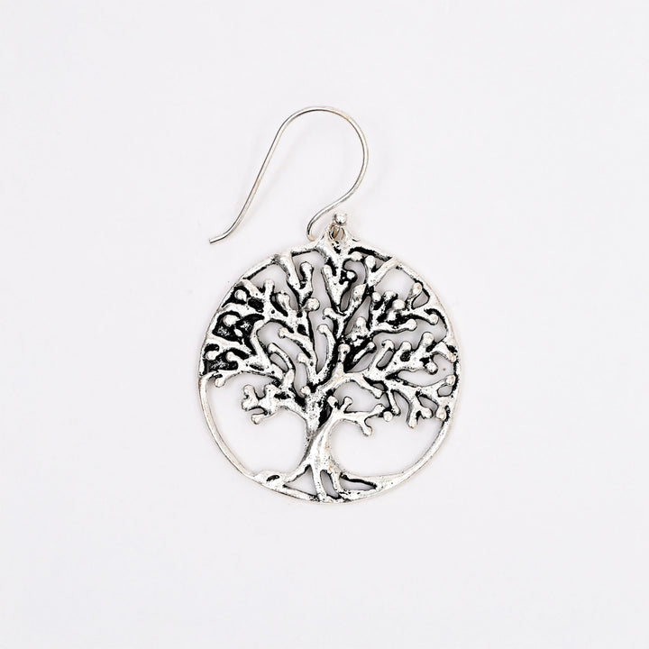 Tree of Life Silver-Plated Earrings